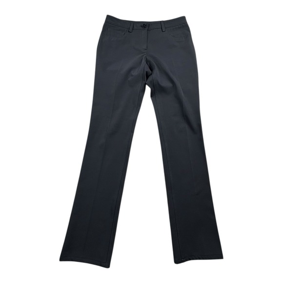 Theory Pants - Theory Womens Black Dress Pants Wool Blend Straight Leg Trousers Size 8